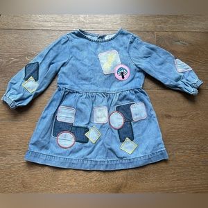 Stella McCartney Kids Denim Patch appliqué Dress | Size 12m